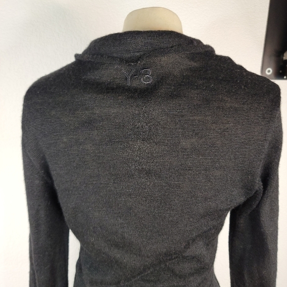 Y-3 Yohji Yamamoto Adidas Long Cardigan Sweater XS Mohair Wool Pockets - Picture 4 of 9